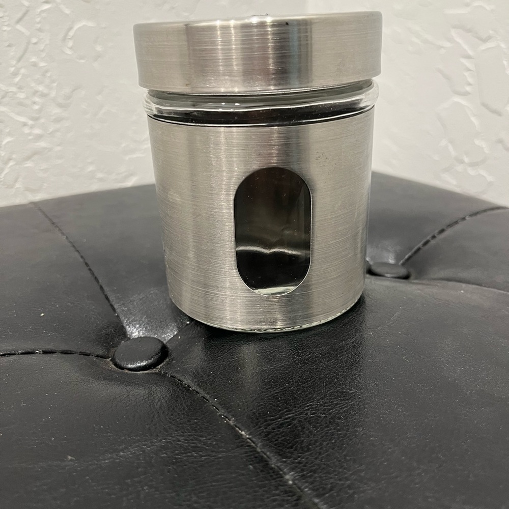 Stainless Steel Glass Storage Jar